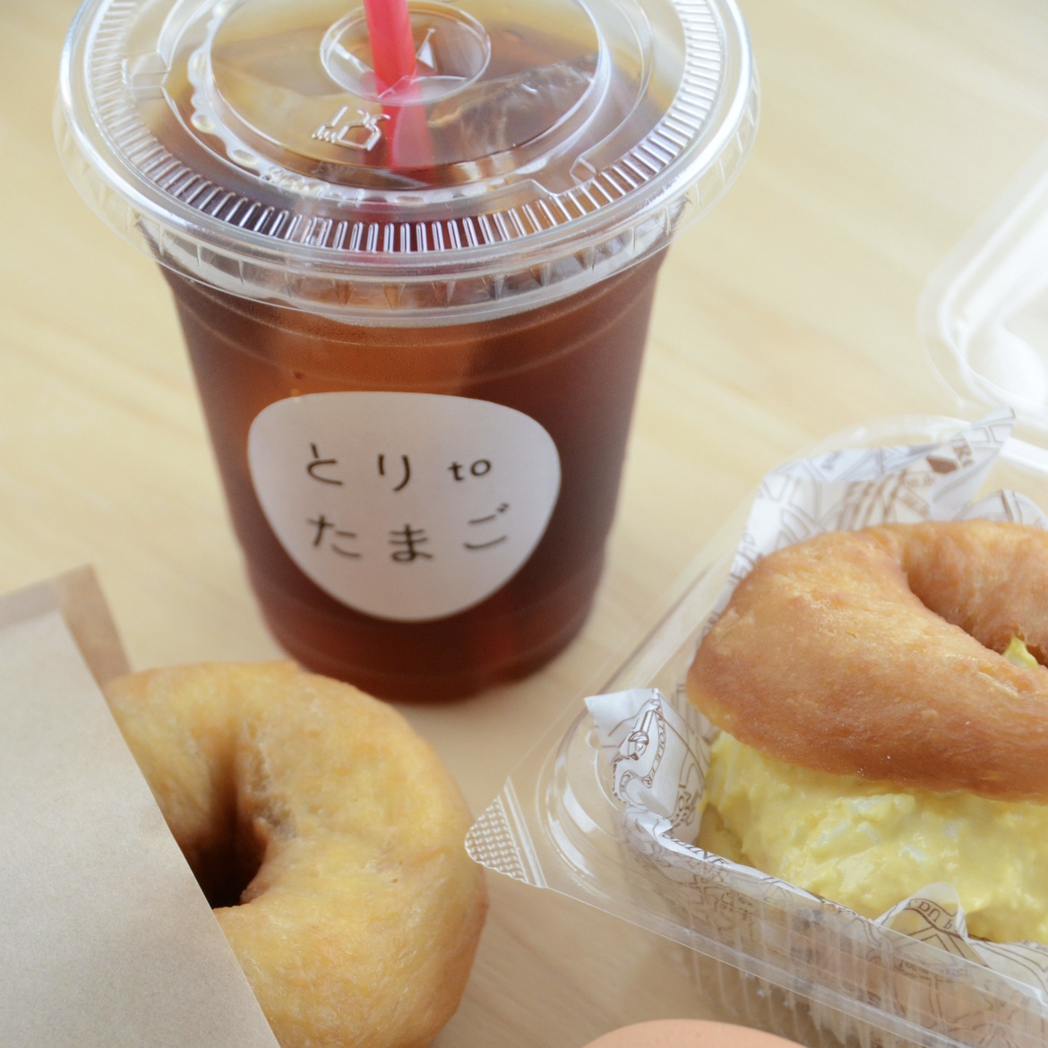 お店では、テイクアウト限定でドーナツのモーニングが始まりました♪